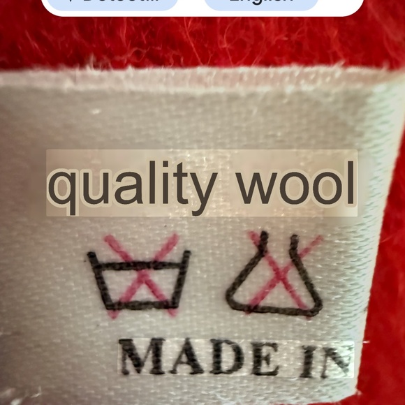 Red Tartan Wool Scarf - Picture 6 of 9